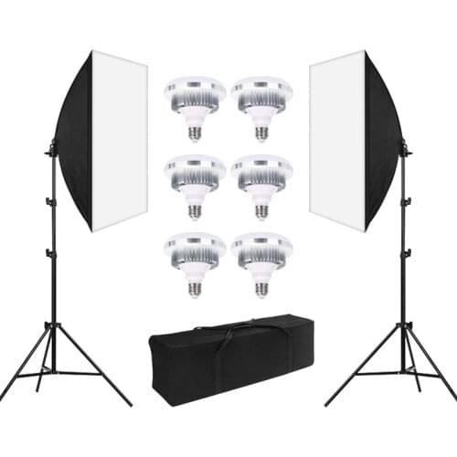 Photography Single Lamp Soft Box Studio Supplies Set Light Stand Bulb Carry Bag For Photo Studio Kit