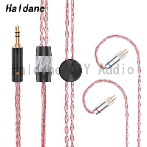 Haldane HIFI(Soft Red Silver 1.2m)7nOCC Silver Plated 0.78mm Headphone Upgrade Cable For W4r UM3x 1964 Heir 10.A IEM8.0 IEM10.0