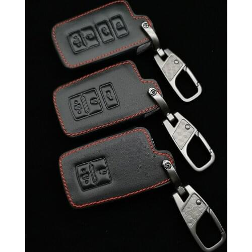 Classic High Quality Leather Car Key Cover For Toyota Rav4 Corolla Camry Crown Prado Smart Remote Control Accessories Shell