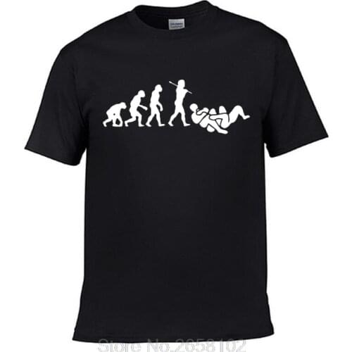 Brazilian Jiu Jitsu Bjj Evolution Tees Shirt Men Short Sleeve O-neck Cotton Tshirts Birthday Gift Hip Hop