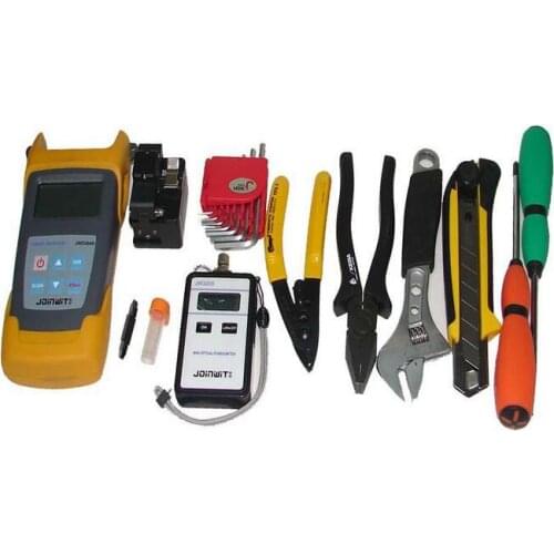 13 In 1 Optical FTTH Tools Network Cable Kit With Fiber Ranger OTDR JW3304N Fiber Cleaver Optical Power Meter CFS-2 Stripper