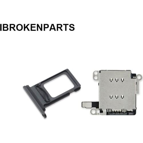 Top New Dual Sim Card Tray with Sim Card Reader Holder Slot Replacement for iPhone XR SIM Card Tray Adapter Socket with Flex