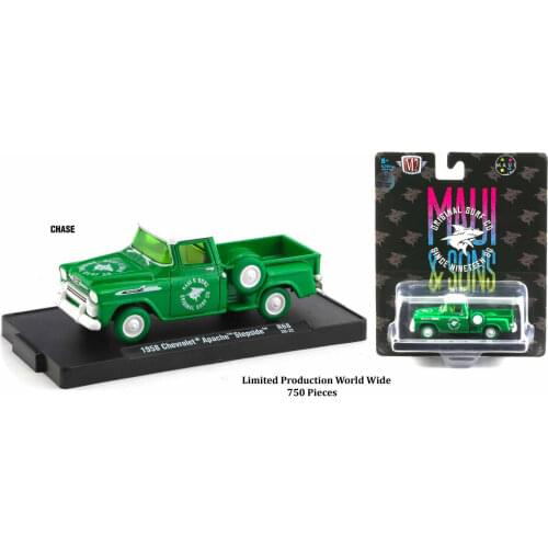 NEW M2 machines 1:64 1958 CHEVROLET Apache Stepside Maui&Sons CHASE limited 750pcs Collect die-casting simulation model