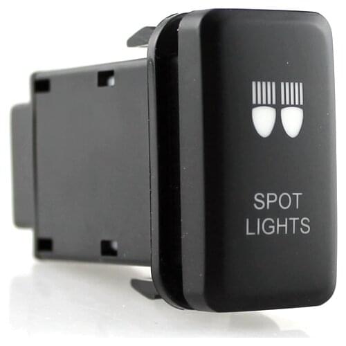 New 12V Push Button Switch Blue LED Light Bar Spot Fog Work Light For Toyota Landcruiser 100 Series