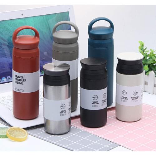 The New Vacuum Stainless Steel Business Vacuum Flask Japanese Style Simple Juice Coffee Mug Water Cup Outdoor Portable