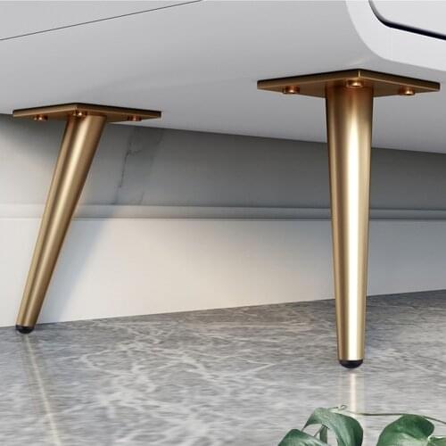 Straight Oblique taper Metal Black Furniture Feet for Television Cabinet Counter Foot Chair Leg Sofa Tea Coffee Table Legs bath