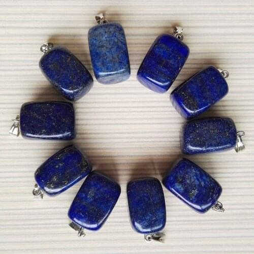 Wholesale Natural Lapis lazuli stone pendants 24pcs/lot Good quality charms Irregular shape pendants for jewelry making
