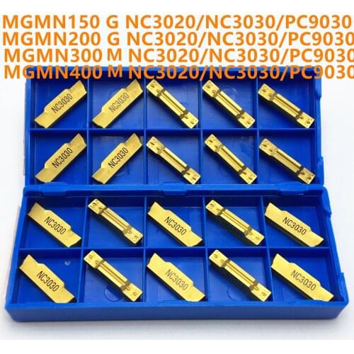 10PCS Slotting Tool MGMN150 MGMN200 MGMN300 MGMN400 NC3020 NC3030 PC9030 Slotted and Slotted Carbide Metal Turning Tools