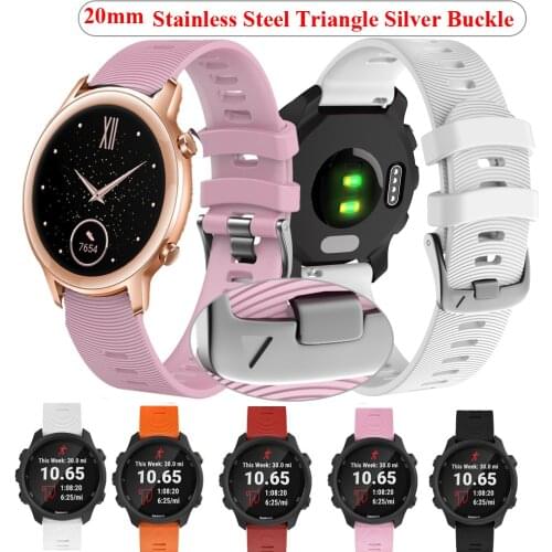 20mmWatchband Bracelet Silicone Strap For Xiaomi Amazfit GTS2 GTR 42MM Wristband Forerunner 245 645 Vivoactive 3 Smartwatch Belt