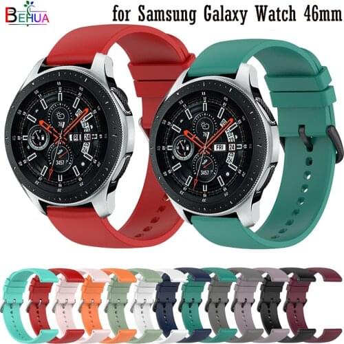 20 22mm WatchBand Strap For Samsung Galaxy Watch 46mm 42MM Band Silicone Wristbands for Samsung Gear S3 Gear S2 Classic Bracelet