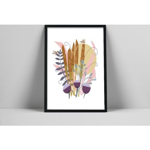 Scandinavian Art, Nature Art, Botanical Print, Modern Botanical, Girls Nursery Decor, Scandinavian Print, Botanical Art, M