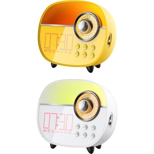 Wake Up Light, Colorful Night Lamp ,Led Alarm Clock with Bluetooth and FM Radio, for Girls, Baby, Kids Room