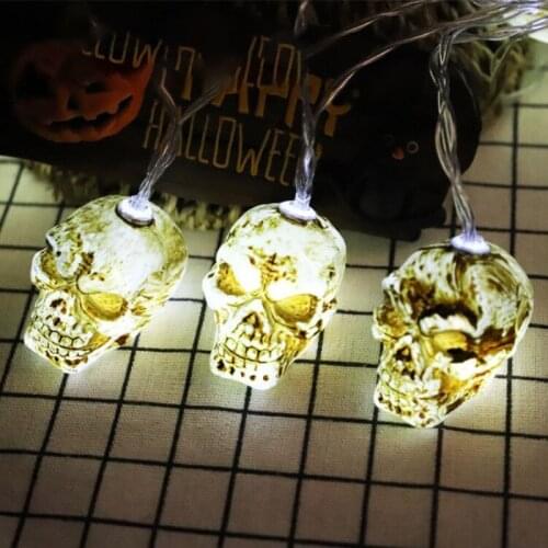 Halloween Lights Bat Spider Led Light String Festival Bar Home Party Decor 1.5m 10Led Halloween Pumpkin Ghost Skeletons