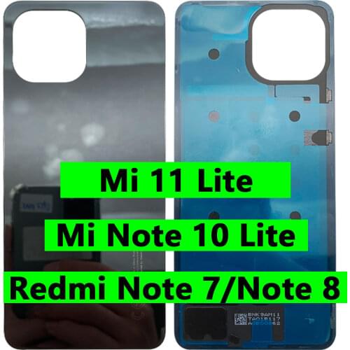 Original New Back Battery Cover Housing Case With Glue Adhesive Sticker For Xiaomi Redmi Note 7 8 Note 8 Pro 10 Lite Mi 11 Lite