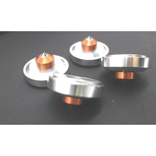 1pcs 44*26 mm Full aluminum alloy audio machine feet amplifier speaker spikes Shockproof mat tripod shock absorption spikes