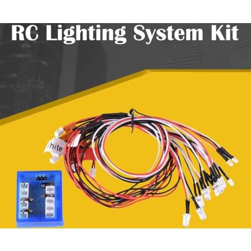 12 LED RC Lighting System Realistic Highlight Explosive Flash Smart Simulation Lights for 1/10 On Road Drift RC Car
