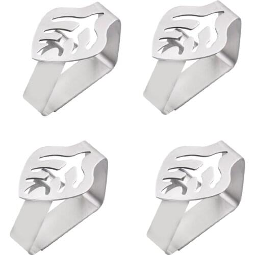 2PCS Stainless Steel Table cloth Clips Durable Tablecloth Clip Cloth Wedding Party Tablecloths Clamp Home Table Organizing Tools