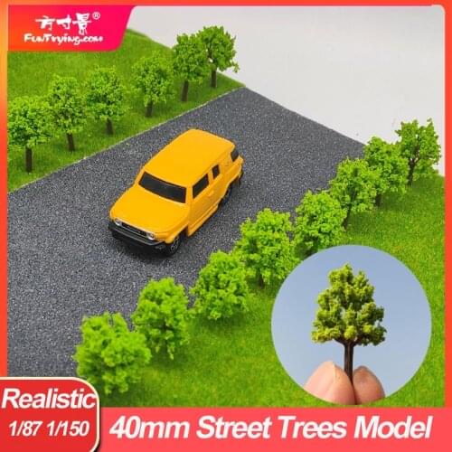100/PKG 40mm realistic Model Trees landscape model train railway layout sceneryDIYminiature diorams display gaming military