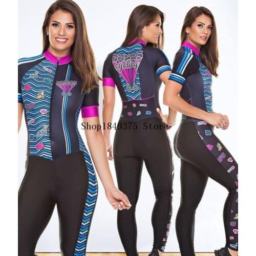 2020 Pro Team Triathlon Suit pink Womens short sleeve long pants Cycling Jersey Skinsuit Jumpsuit Maillot Cycling Ropa ciclismo