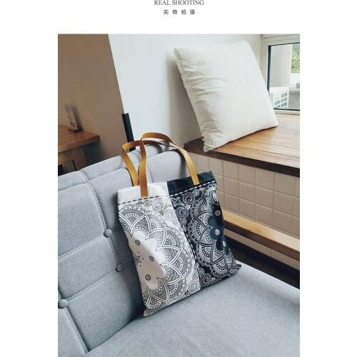 2021 Chinese style fashion durable paisley print bandana tote shopper bag for ladies
