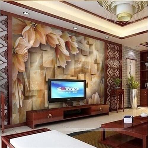 Beibehang Custom 3d photo wall paper mural living room TV backdrop video wall paper floral wallpaper Continental flooring paper