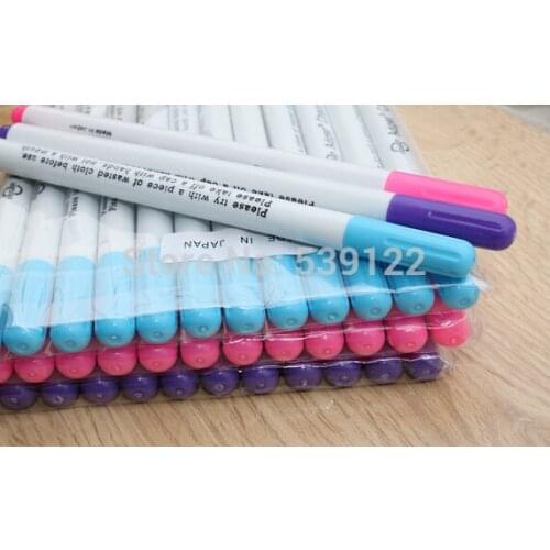 6Pcs/lot=2pcs Blue+2 Red +2 White Cross Stitch Single Slider Pen Painting Instant Pen Water Consumption Pen Ink Fiber Diy Pen