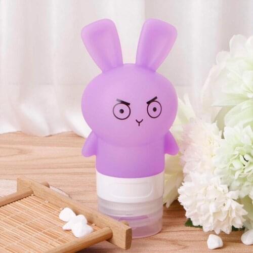 BellyLady Cute Rabbit Portable Empty Squeeze Bottle Silicone Squeeze Bottle Lotion Bath Travel Container Cartoon Travel Bottling