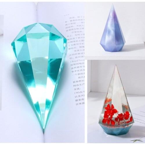 Diamond Cone Shape Candle Epoxy Resin Mold Home Decorations Silicone Mould DIY Crafts Jewelry Ornaments Casting Mold