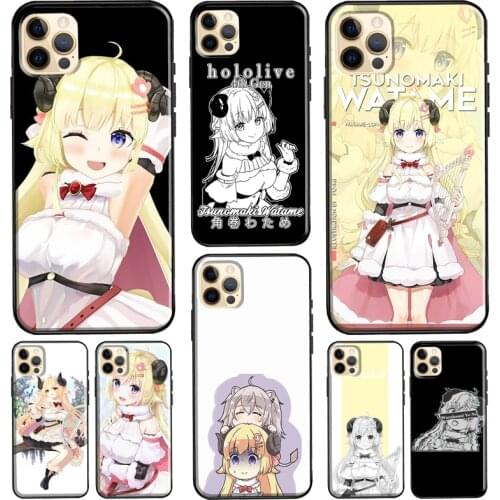 Watame Hololive Silicone Case For iPhone XR X XS Max 5S 6S 7 8 Plus SE 2020 11 12 Pro Max Phone Cover