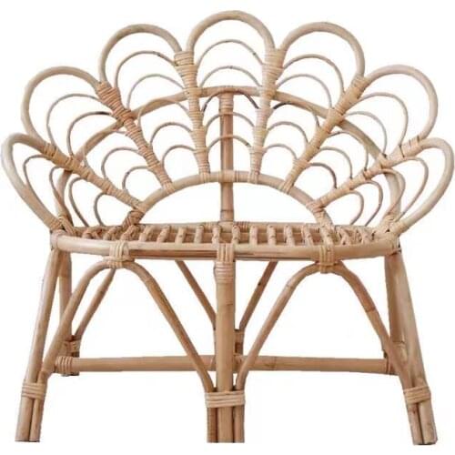 Nordic Rattan Children Chair Household Childrens Double Sofa Chair Rattan Chair