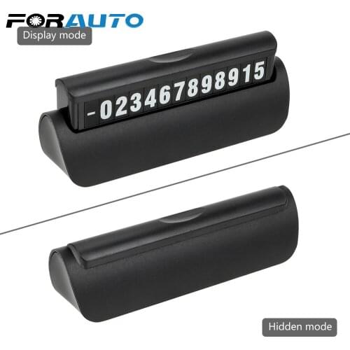 FORAUTO Car Sticker Phone Number Plate Hidden Magnetic Adsorption Temporary Parking Card Luminous Car-Styling Universal