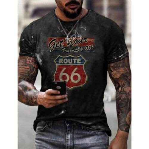 Men 3D T-shirt 2021 short Sleeve Top Oversized New Fashion 66 letter Print Simple Male Hip Hop Streetwear T Shirt For Men