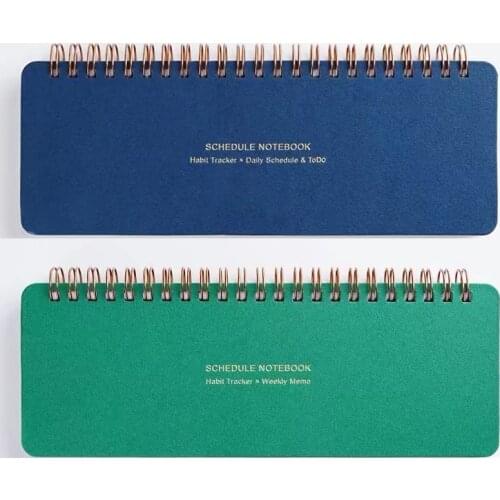 Habit Tracker Calendar Daily Schedule Notepad To Do List Weekly Planner Spiral Bound 100gsm Thick Paper Hot Stamping Hardcover