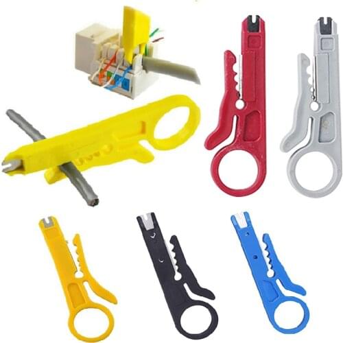 Urijk Mini Pocket Portable Wire Stripper Knife Crimper Pliers Crimping Tool Cable Stripping Wire Cutter Crimpatrice Tool Parts