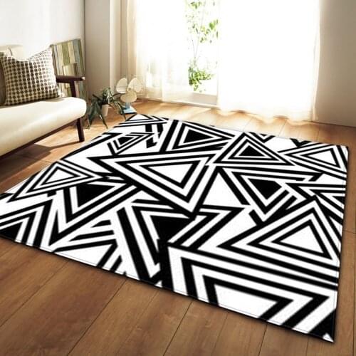 3D Geometric Pattern Carpet Living Room Kids Room Carpets Home Bedroom Decoration Hallway Floor Children Rugs Bedside Mat