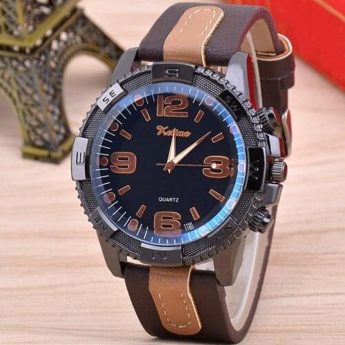 Leather Belt Blue Mens Watch Korean Digital Sports Quartz Watch Male Watch Luxury Brand Unique Men Watches 2020 Luxury Brand