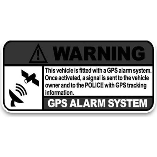 New Warning GPS Attention Car Sticker Vinyl Sunscreen Car Decal Waterproof PVC KK Good Quality Waterproof Sun Protection