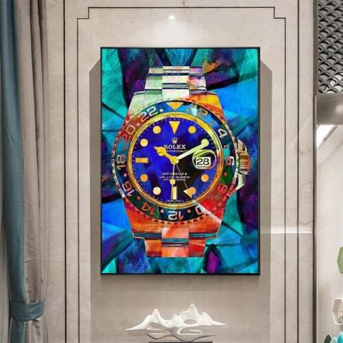 Nordic Colorful Watch Canvas Painting Cuadros Scandinavian Posters and Prints HD Printed Wall Art Pictures for Living Room Decor
