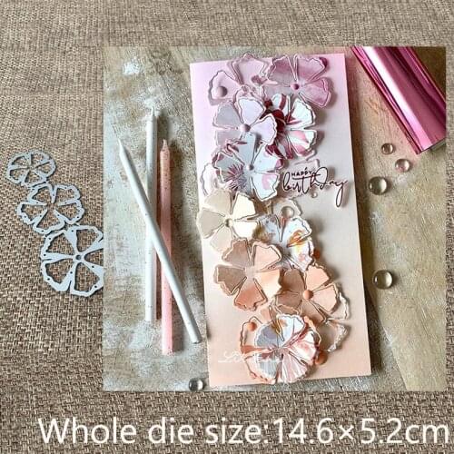 New Design Craft Metal stencil mold Cutting Dies 3pcs flowers decoration scrapbook die cuts Album Paper Card Craft Embossing