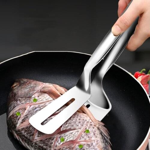 Stainless steel fried fish fried fish shovel clip flip fish shovel non-stick widened steak pizza kitchen frying shovel