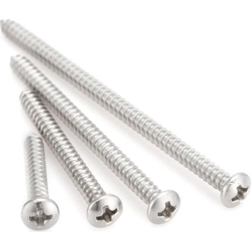 100PCSM4*6/8/10/12/16/20/25/30/35/40/45/50/55/60/65/70 Phillips Self-Tapping Screws Round Head Tapping Electronic Small Screws