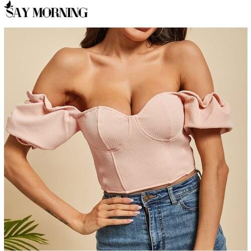 SAY MORNING Women's Cropped Tank Tops
