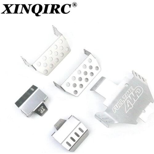 TRX4 Stainless Steel Chassis Armor Axle Protector Skid Plate for 1/10 RC Crawler TRAXXAS TRX-4 G500 car accessories