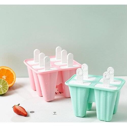 Creative 4 Silicone Snow Ice Cream Popsicle Summer Homemade Ice Mold Reusable And Easy To Release Popsicle Making Machine