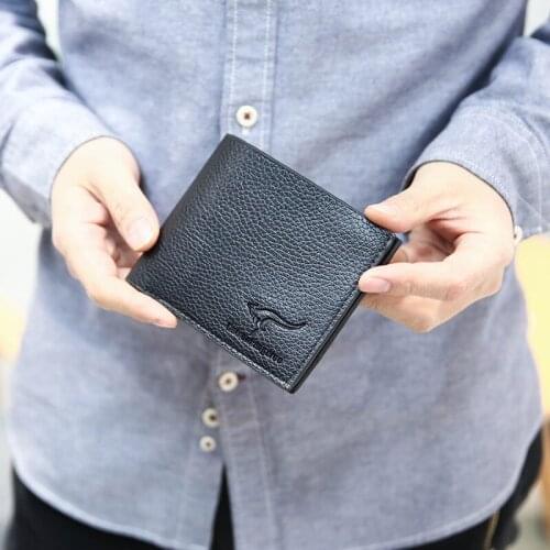 Vintage Men Leather Small Wallet Short Slim Male Purses Money Bifold Credit Card Holders Men Horizontal Wallet Money Bag Trend