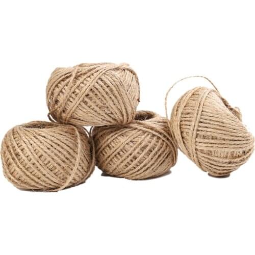 30M Natural Jute Burlap Braided String Cords DIY Scrapbooking Crafts Decor Rope Christmas Wedding Party Gift Wrapping Thread