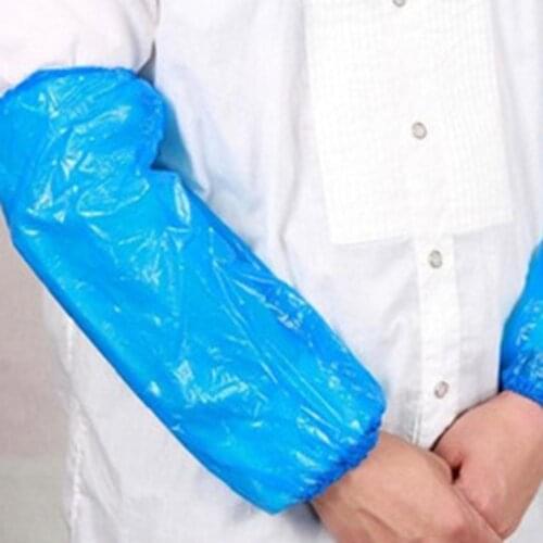 100Pcs Protective Waterproof Disposable Plastic Arm Sleeves Covers Oversleeves