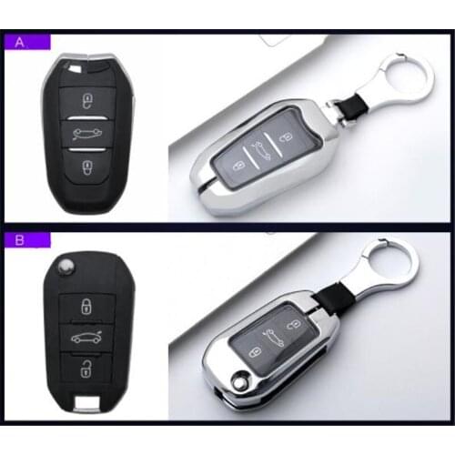 For Citroen C5 AIRCROSS 2017-2019 Zinc alloy Car key Protective shell Anti-scratch protection decoration Car styling