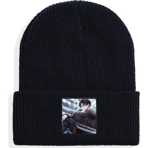 2021 Winter Hats for Women Men Beanies Knitted Solid Cool hats attack on titan anime Autumn Female Beanie Warm Bonnet Casual Cap