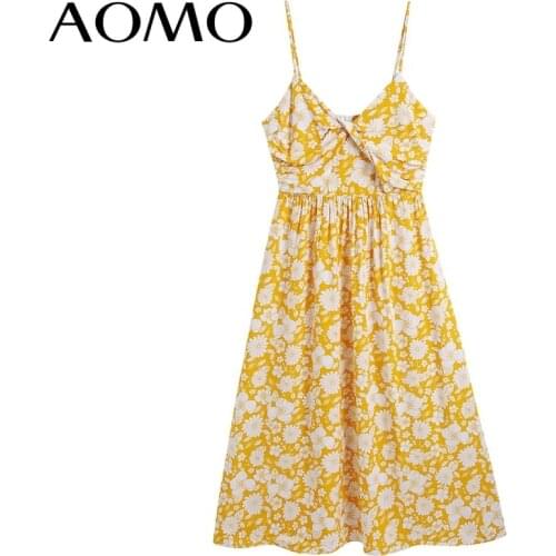 Желтые летние платья AOMO China At AliExpress